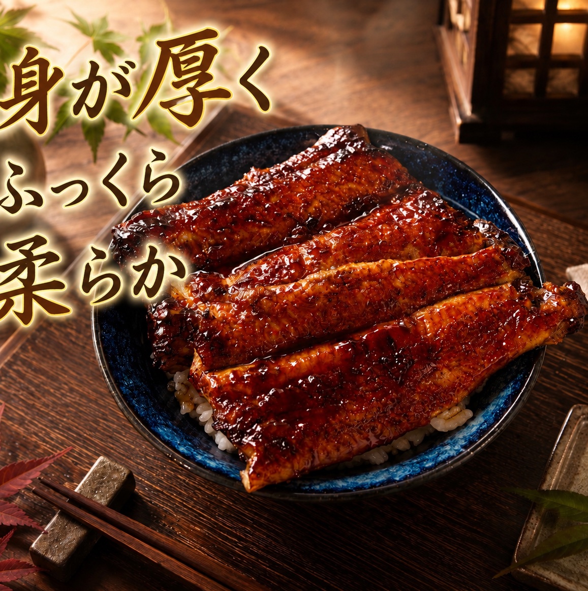 ブランド鰻【でしこ】×ヤママツ村田商店 蒲焼4食(大鰻2尾) 総量約440g