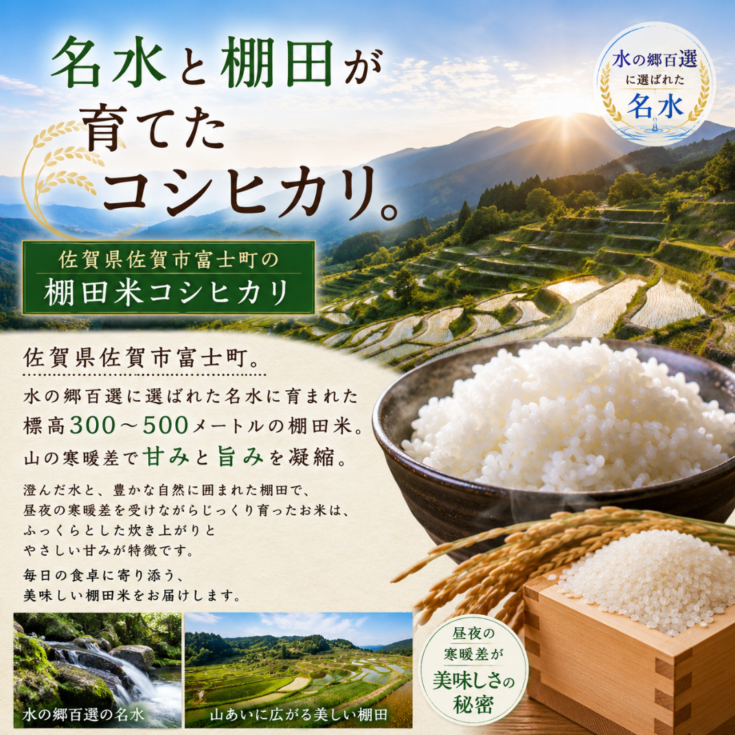 棚田米こしひかり白米5kg玄米5kg(計10kg) ｜ 米・穀物/お米セット