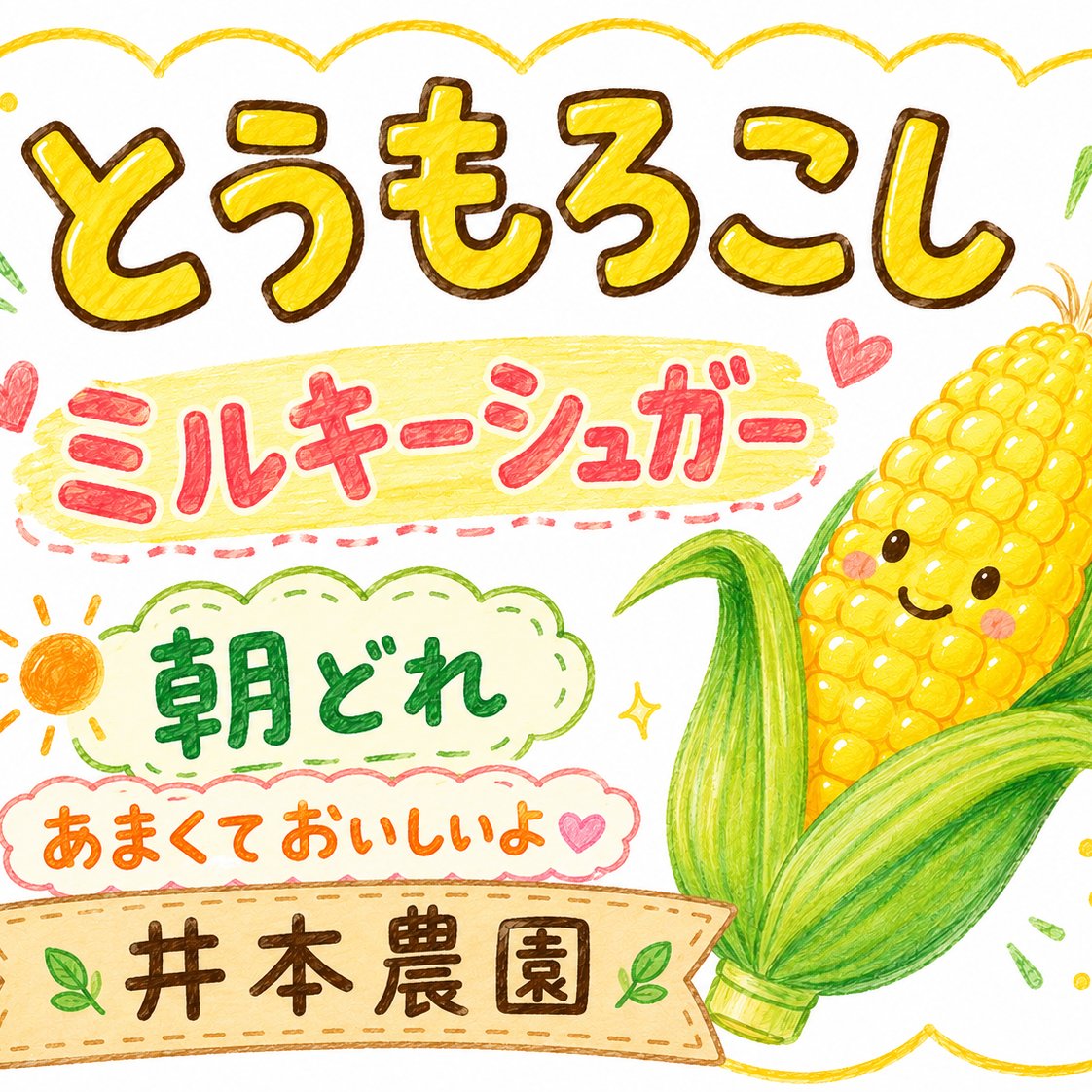 ぷりっぷり！とうもろこし【ミルキーシュガー ｜ 野菜/とうもろこし
