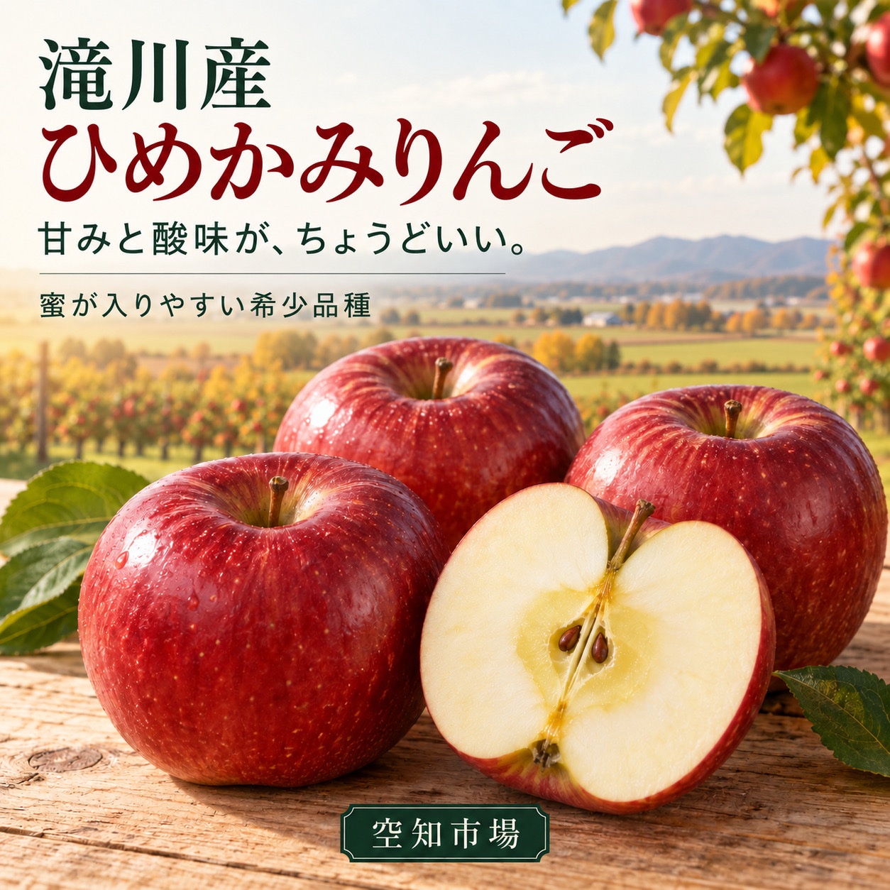ひめかみりんご 北海道滝川産 希少りんご「ひめかみ」約4kg ｜ 果物/りんご 産直アウル