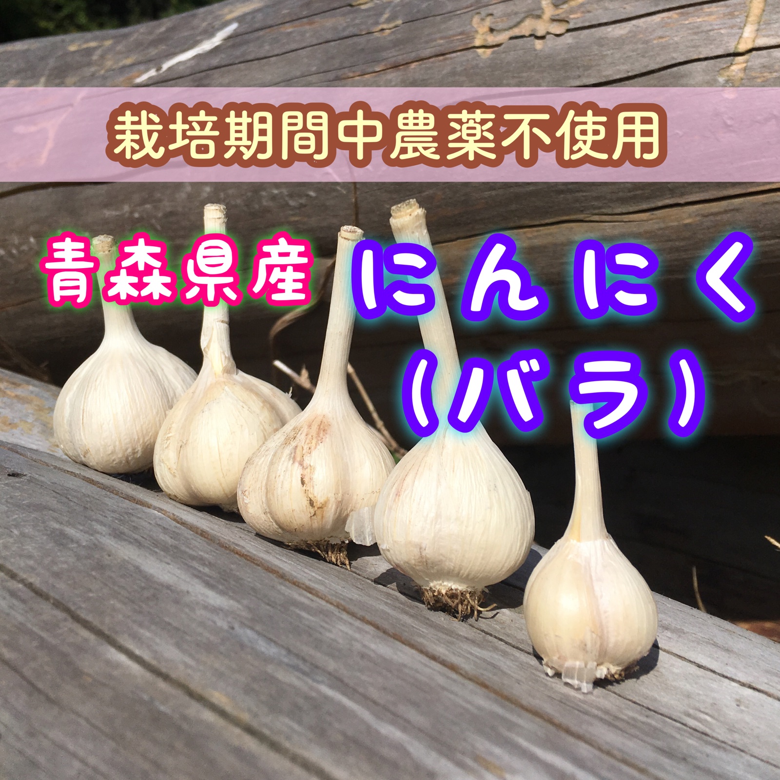 青森県産にんにく（バラ）【栽培期間中農薬不使用】（内容量約700g 