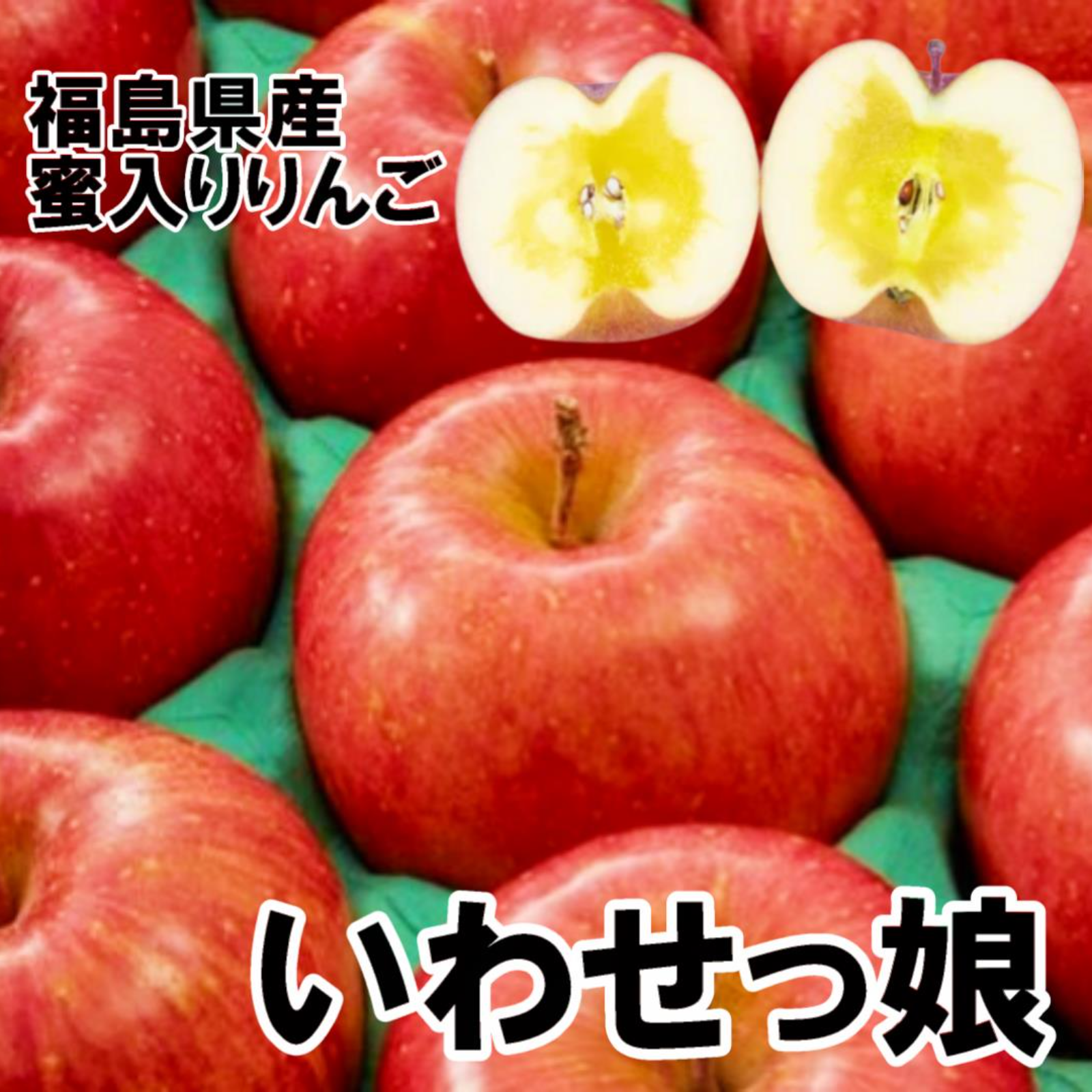 旬の美味しいりんご 福島県産の蜜入り林檎 いわせっ娘10kg（32～46玉