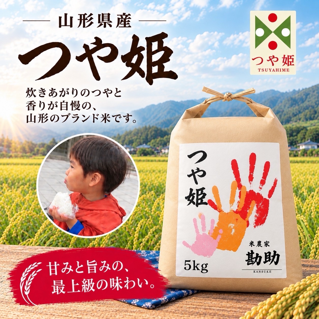 農家直送 令和8年産 つや姫 精米 10キロ (5キロ×2袋) ｜ 米・穀物/米