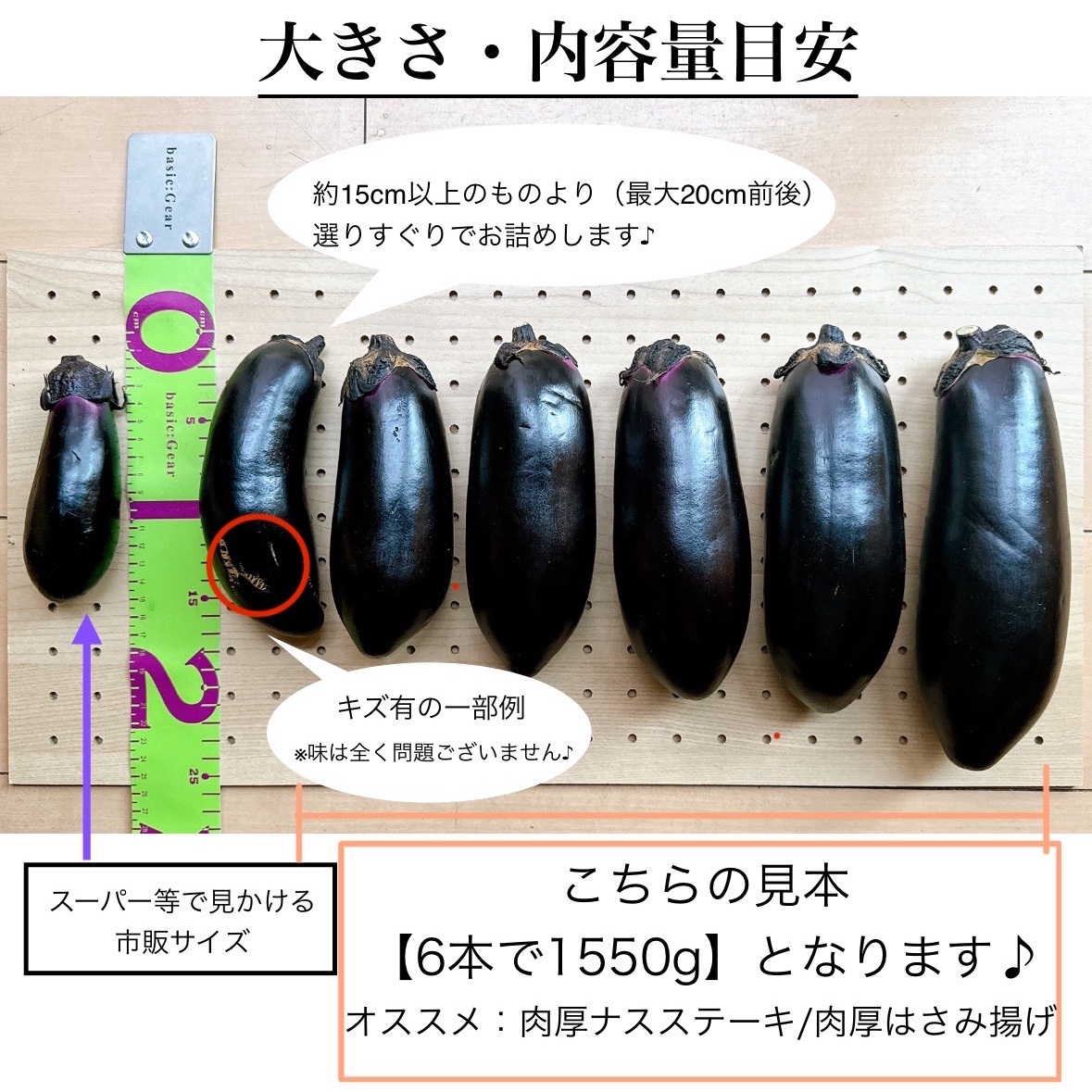 今が旬！なす京都府産（1.5kg/6〜8本※大きめサイズ！）《☆訳あり