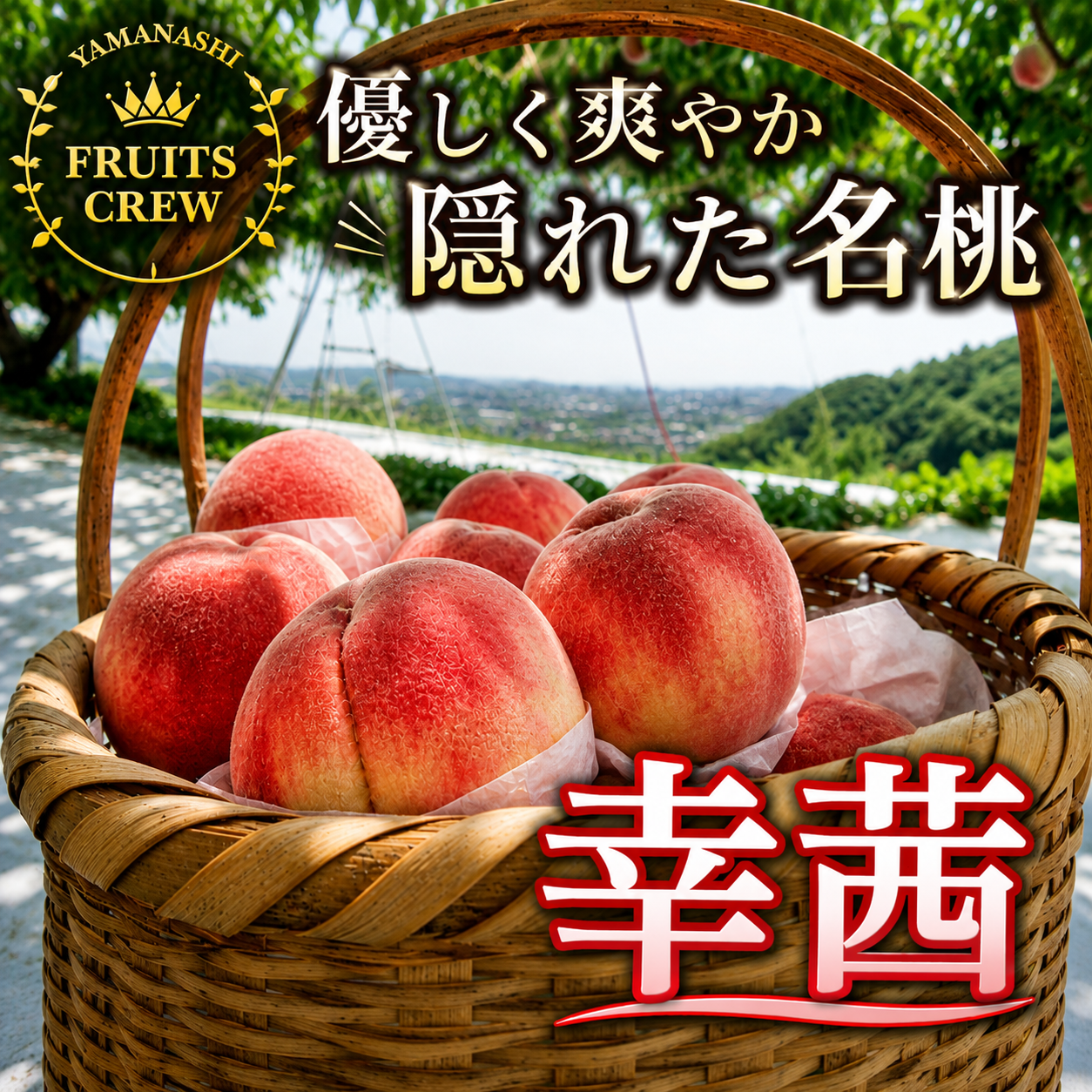気品ある隠れた名桃幸茜】本場山梨の品種指定キャンペーン爽やかな後味