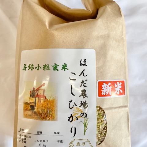 令和7年産 新米 若玄米 緑玄米 コシヒカリ 2kg | 米・穀物/玄米 産直