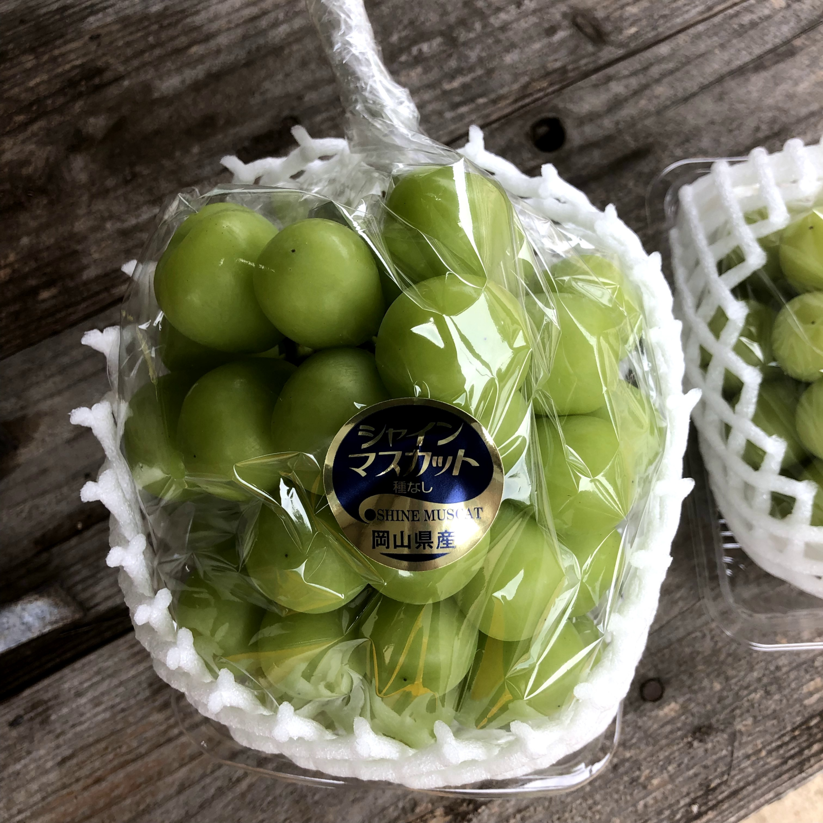 シャインマスカット２キロ除草剤不使用　岡山農家直送　朝採り