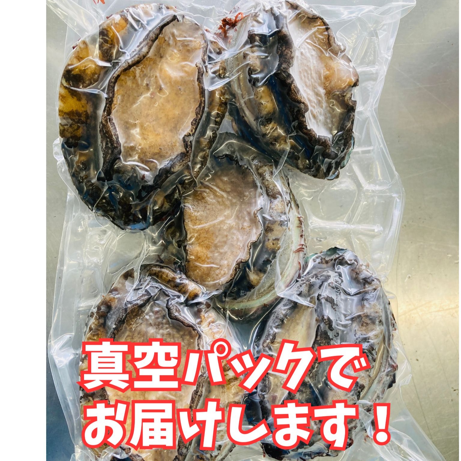 新物エゾアワビ中サイズ‼️1キロ入り‼️冷凍