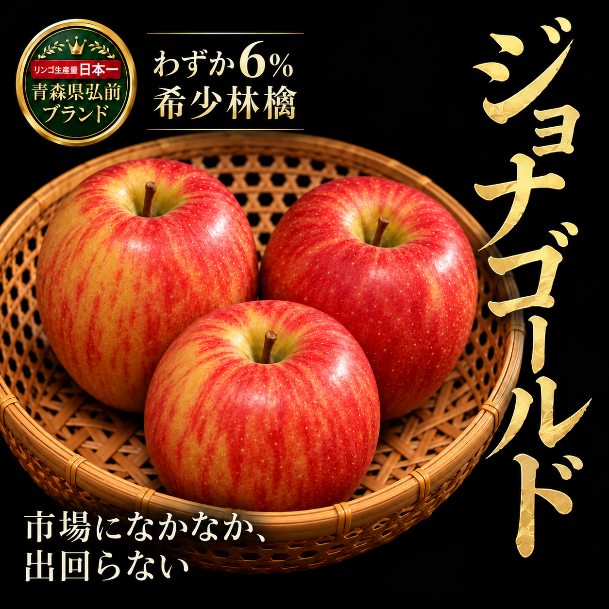 なかなかお目にかかれないジョナゴールド】見つけたらラッキーわずか6