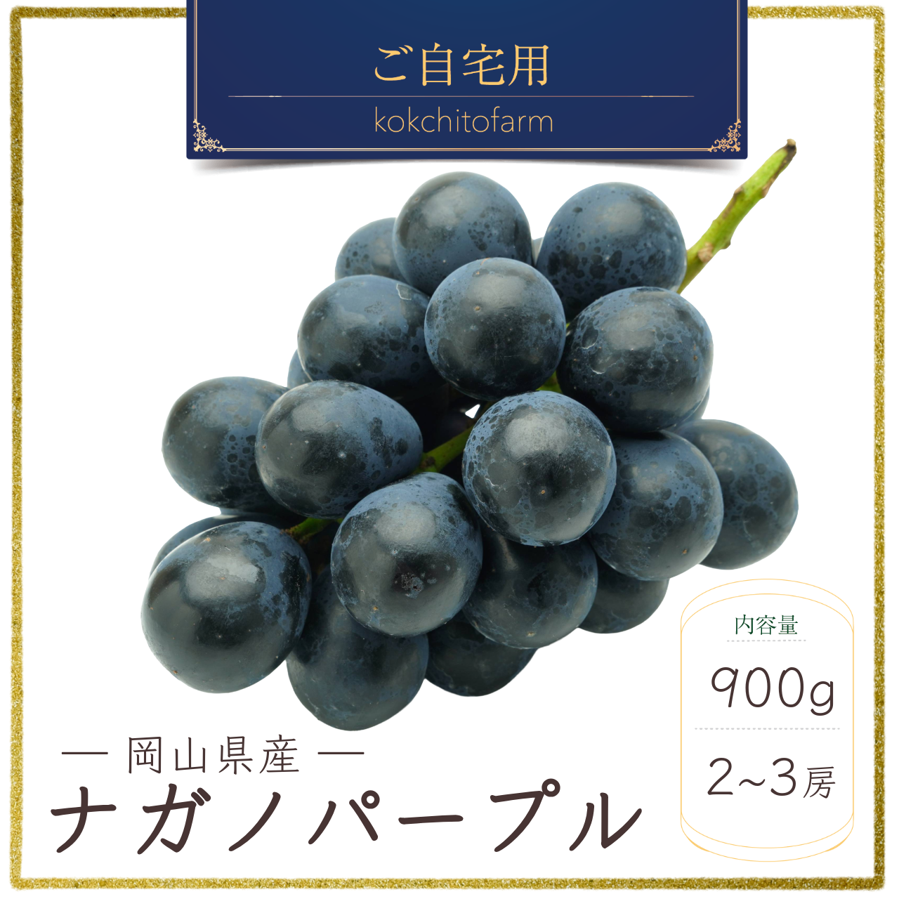 岡山県産『ナガノパープル』900g ｜ 果物/ぶどう 産直アウル 農家