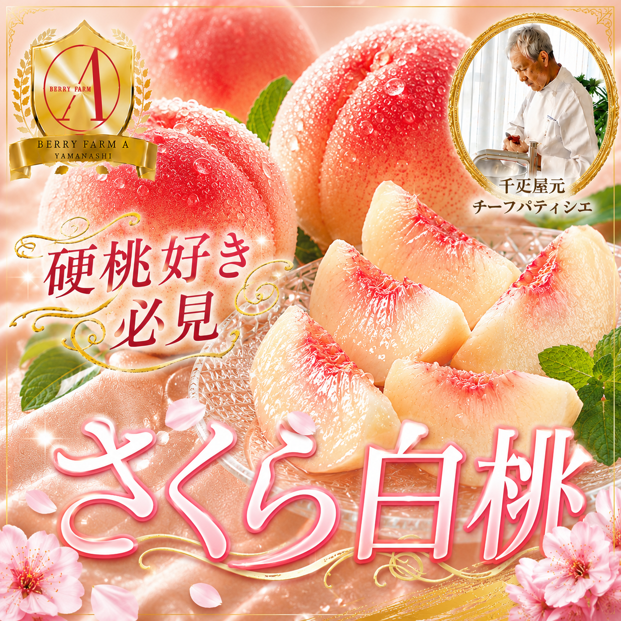 カリカリ食感桃】硬め桃好きが虜になる驚異の大玉桃『さくら白桃』品種