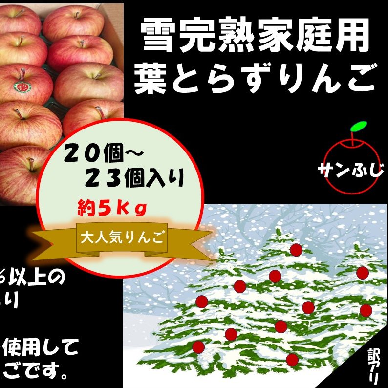 マミ★岩手県産減農薬葉とらず三島系サンフジりんご贈答用5.5kg +5kg 岩手県産減農薬葉とらず三島系サンフジりんご5kg マミ様専用☆岩手県産