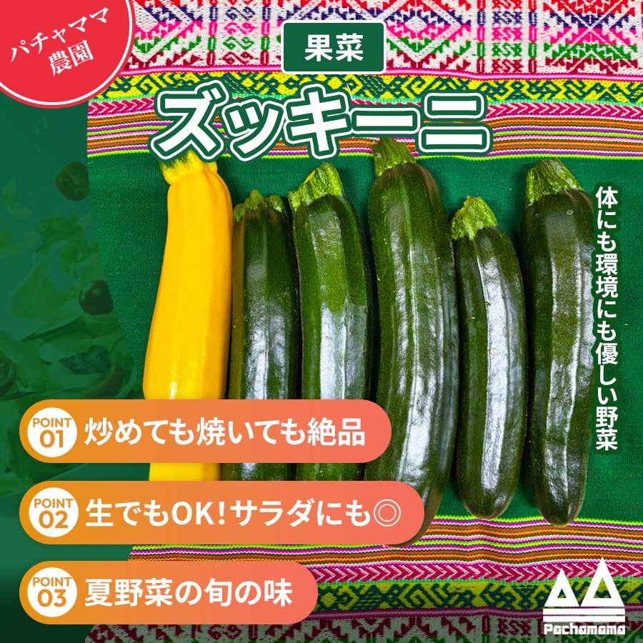 ズッキーニ6-8本 パチャママ農園 ｜ 野菜/ズッキーニ 産直アウル 農家