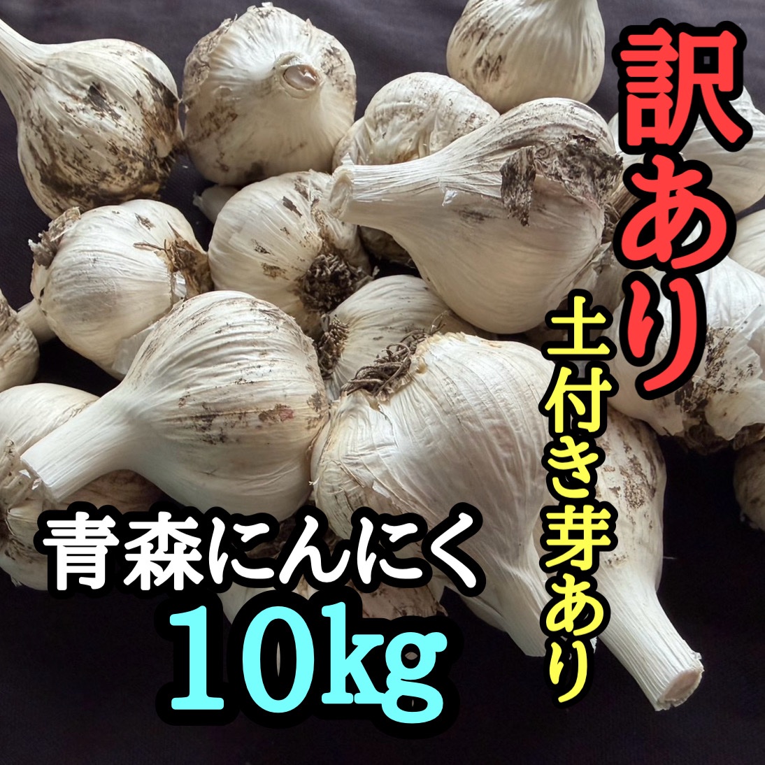 訳あり・土付き芽あり】青森にんにく白玉王（中小玉）10kg | 野菜