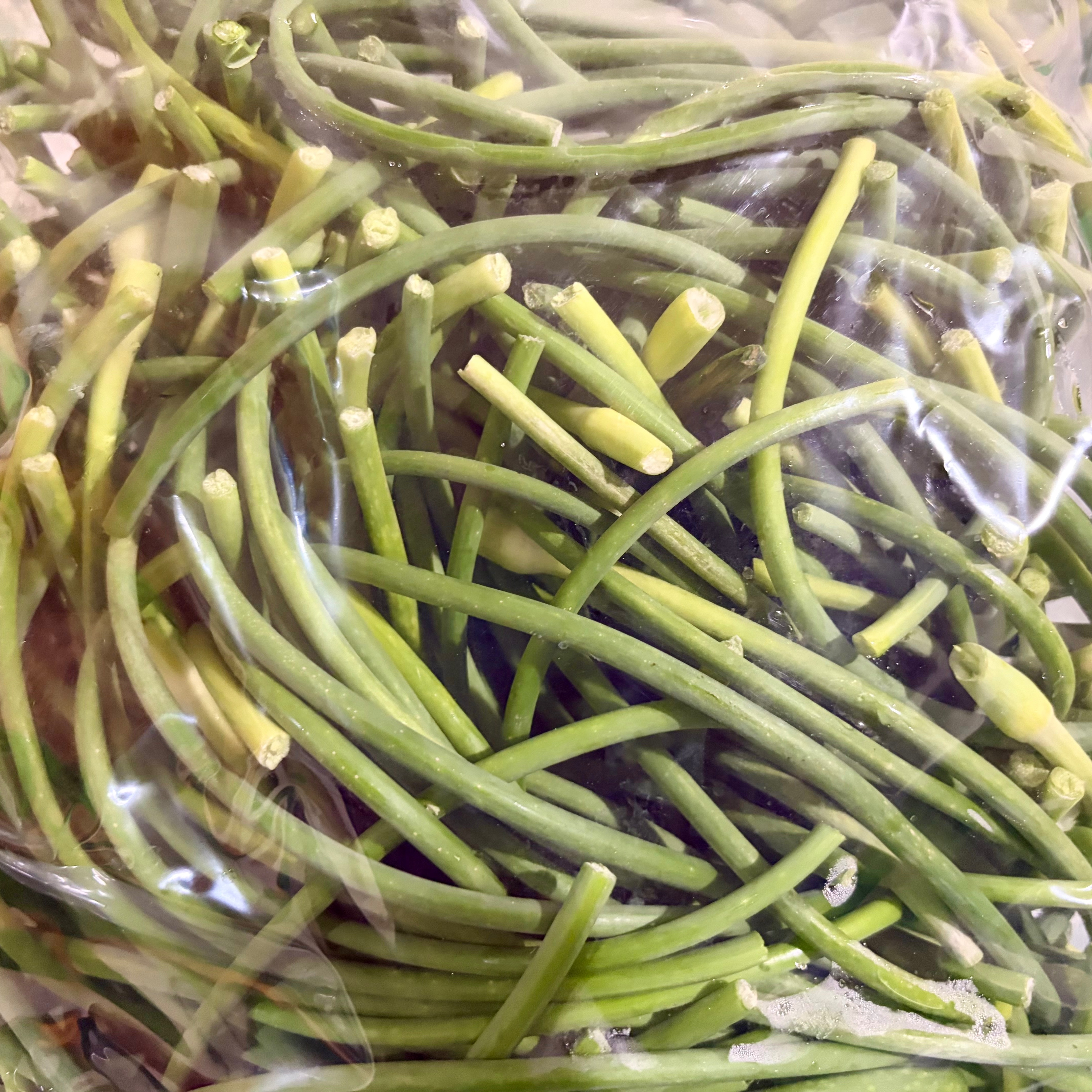 訳あり品：半額 今だけ希少！色鮮やか8片にんにくの芽 農薬・化学肥料 