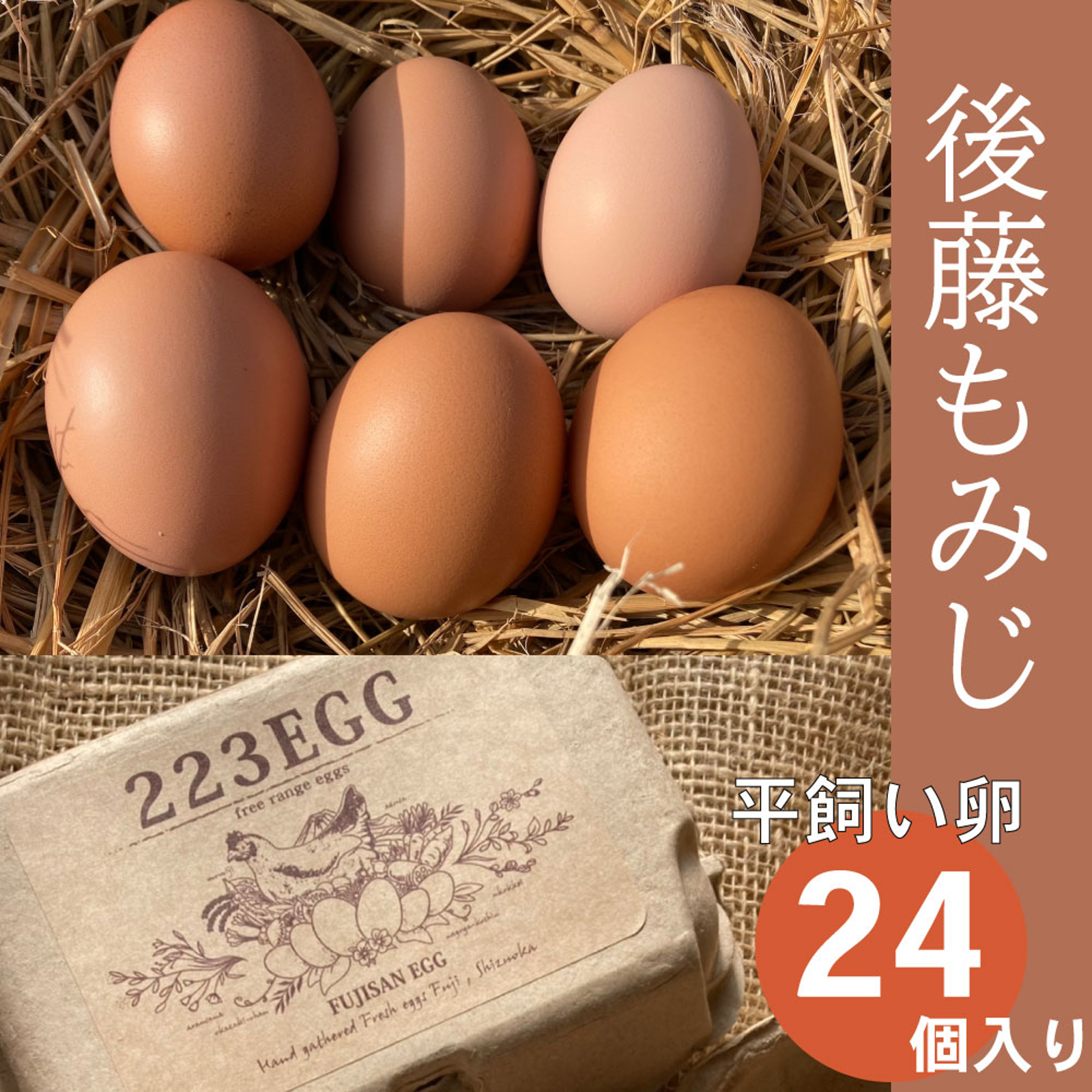 平飼い 卵 24個セット］ 後藤もみじ 223EGG たまご | 卵/鶏卵 産直 