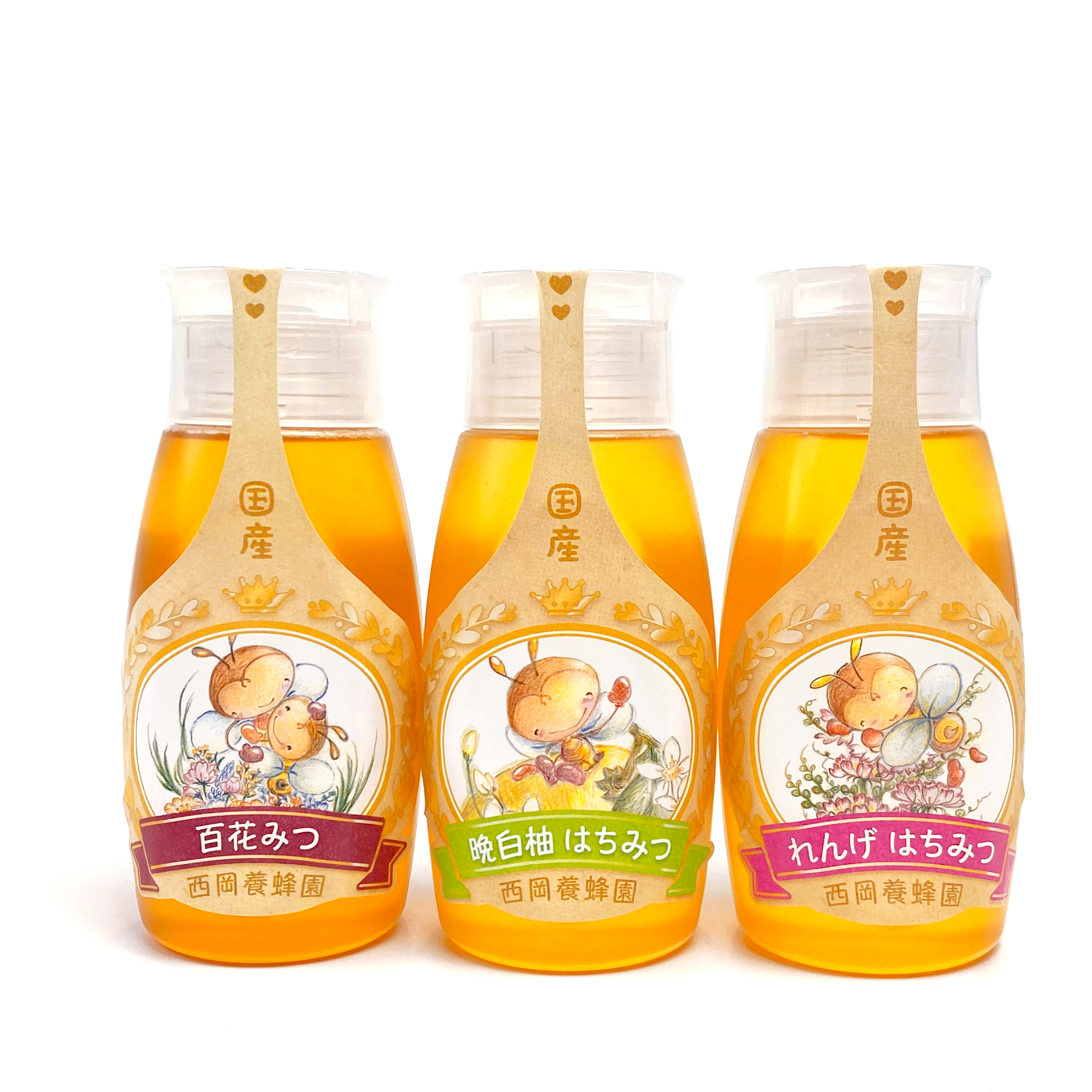 お得な3本セット】②オススメ国産純粋蜂蜜500gポリチューブ3本セット