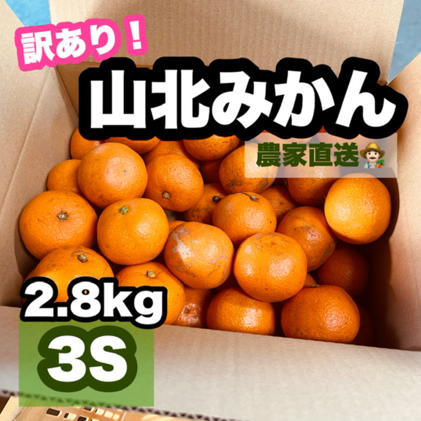 山北みかん 3Sサイズ 2.8kg 高知県産 訳あり(家庭用) | 果物/温州