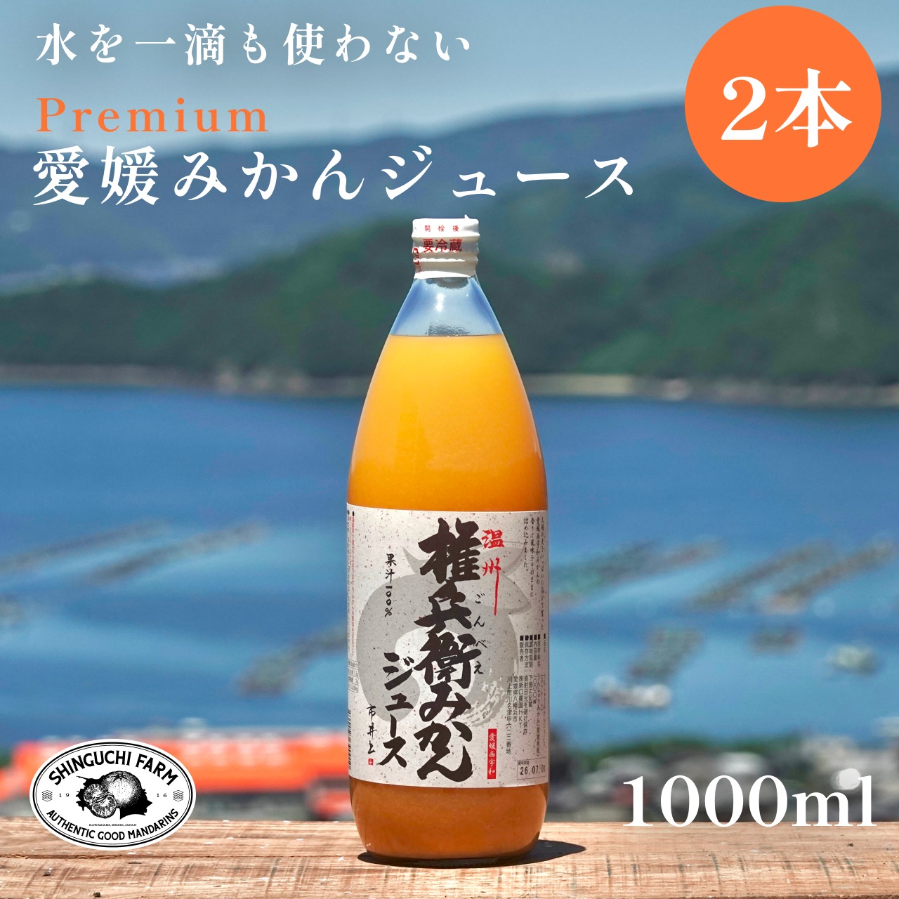 【なっつん】1000ｍｌみかんジュース１２本×２セット 水を一滴も使わない】愛媛みかん100％ストレートジュース（1000ml×2本