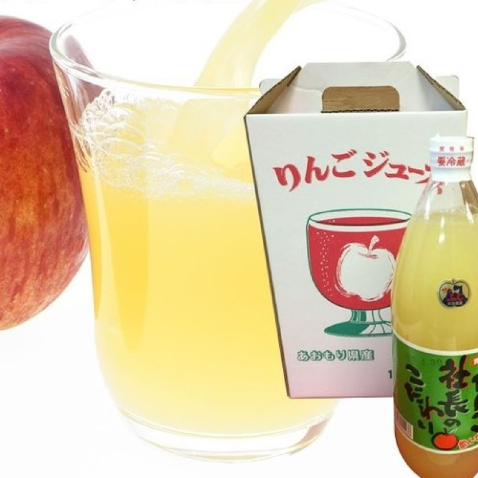 ストレート！青森県産りんごジュース 1リットル 4本セット ｜ 飲料 