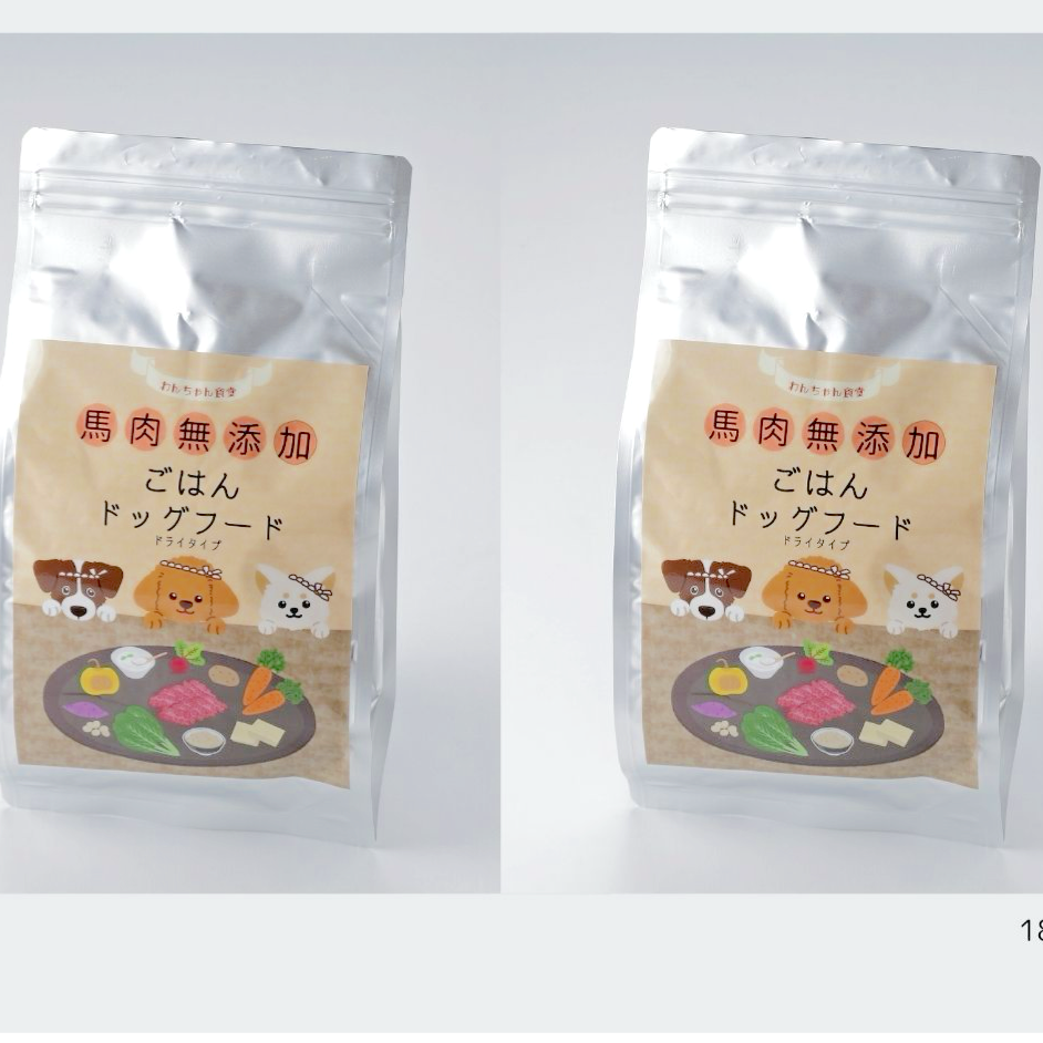 わんちゃん食堂 馬肉 犬用 完全 無添加 ごはん ドックフード 1キロ×2袋