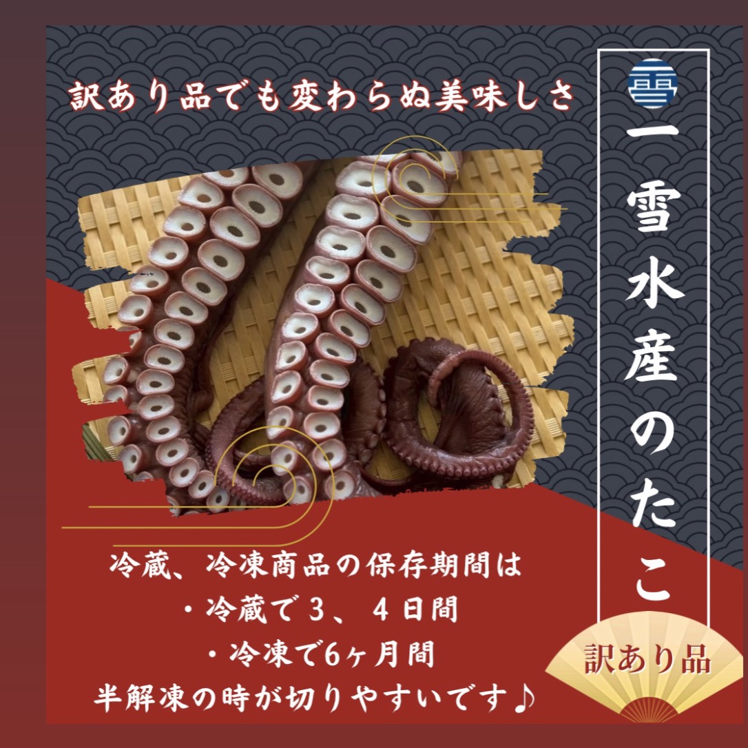 訳あり品】北海道白老産 ぽんたこ1本 ｜ 魚介類/タコ 産直アウル 農家