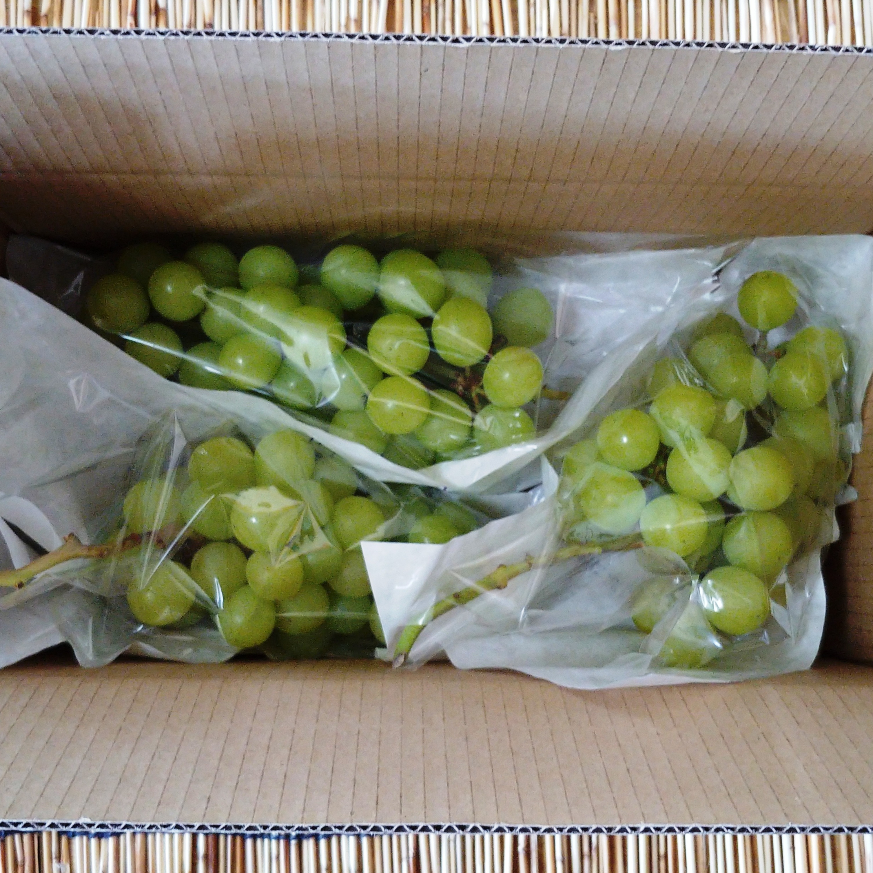減農薬栽培】シャインマスカット 約1kg（3～4房）※粒の大きさ・数 