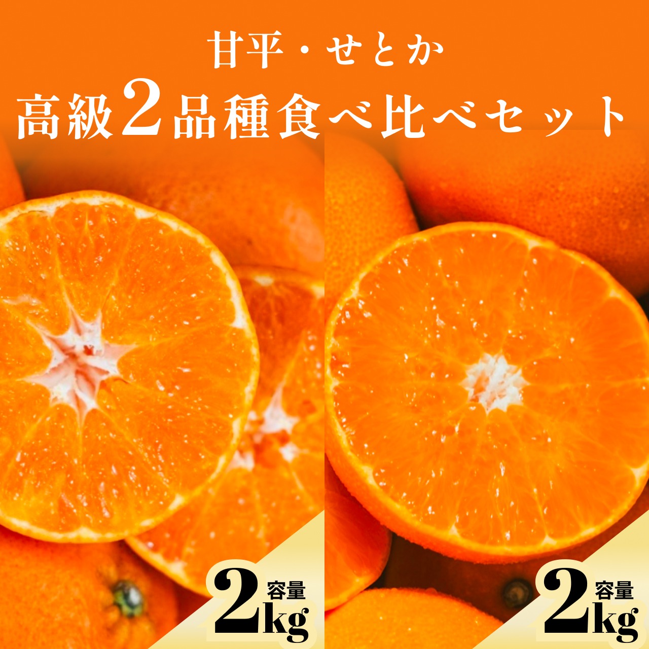 ミルク　おまとめ割引　甘平8キロ　せとか8キロ 人気2品種食べ比べ】せとか × 甘平 各2kg 家庭用 ｜ 果物/その他