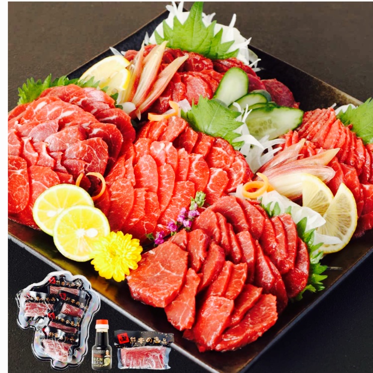 馬刺し 熊本 赤身 ブロック肉 約10人前 計約500g オリジナル真空パック