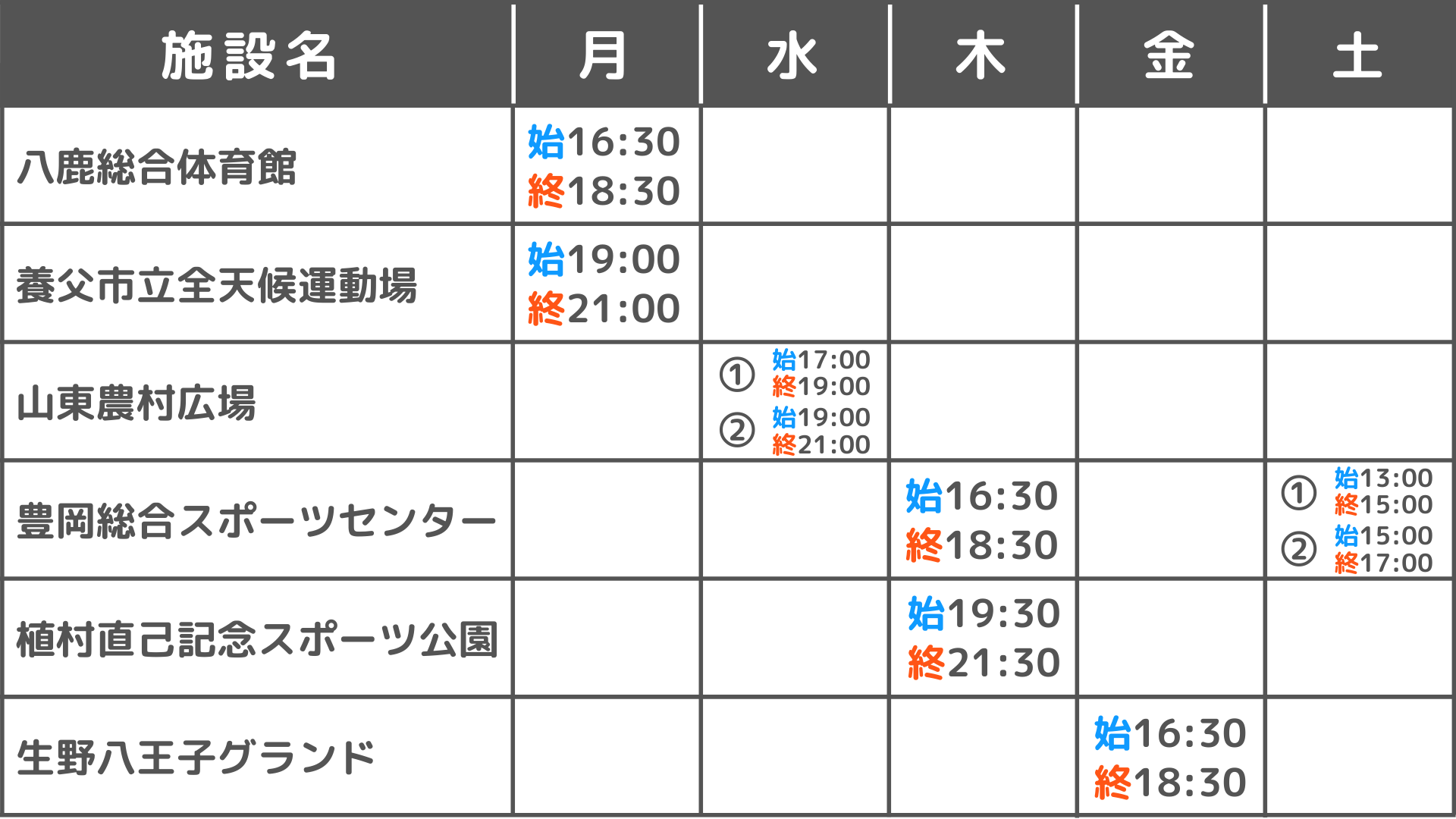 但馬アスリートクラブ開催日程""