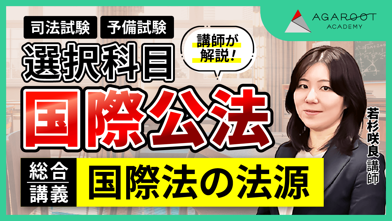 2025・2026年合格目標】司法試験・予備試験｜国際公法 総合講義