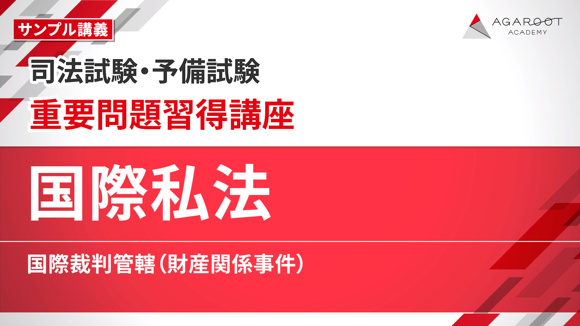 2024 アガルート 司法試験 予備試験 国際私法 総合講義 過去問解析 論証集 2026・2027年合格目標】司法試験・予備試験｜国際私法 論証集の
