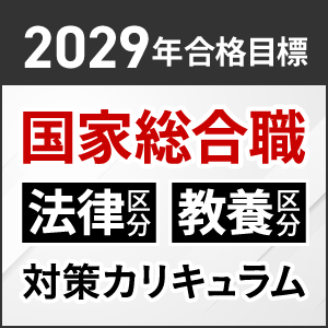 【2029年合格目標】2029/公務員試験/国家総合職（教養・法律区分併願）対策カリキュラム（大卒/3年コース）