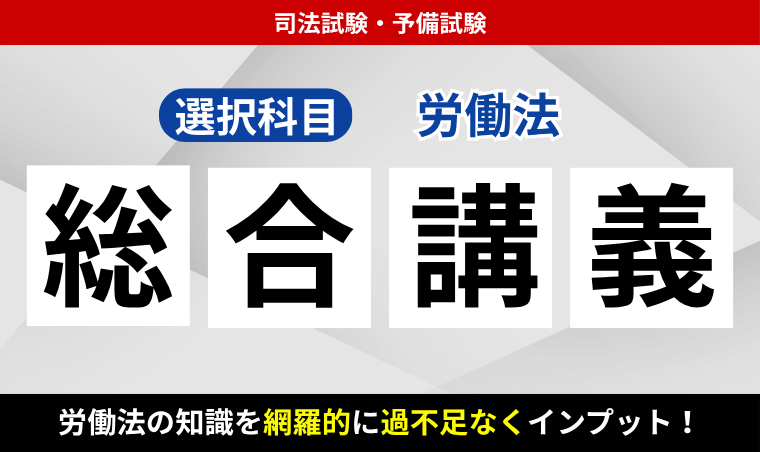 2027・2028年合格目標】司法試験・予備試験｜労働法 総合講義 | アガ