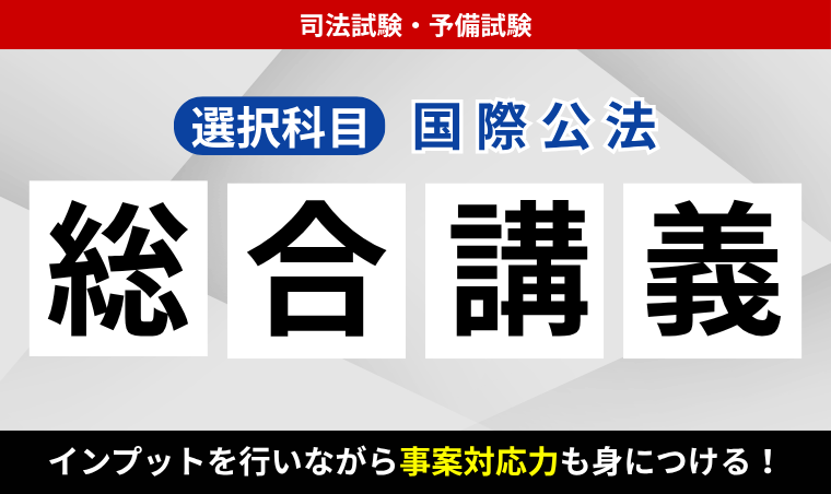 2027・2028年合格目標】司法試験・予備試験｜国際公法 総合講義