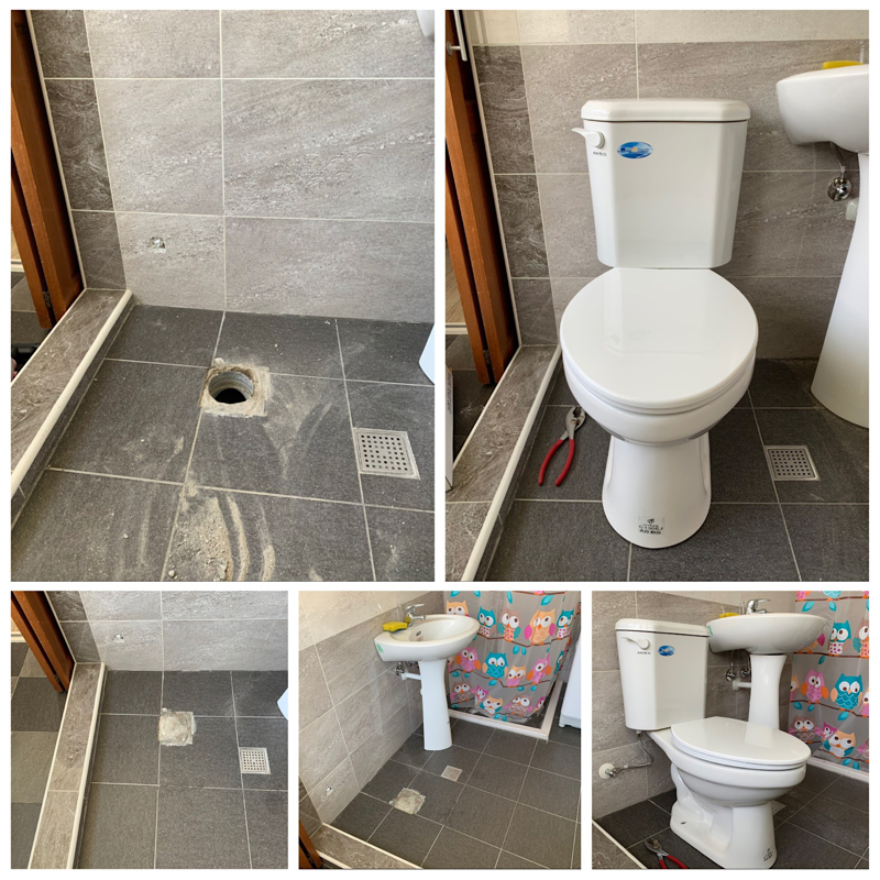 裕盛水電 - ［安裝馬桶］
1.先將馬桶放置排糞管上對齊
2.內緣及排糞管外緣鋪上水泥
3.進行安裝馬桶
看似簡單，但馬桶安裝的好壞是會影響到排水的順暢度及樓地板會不會造成漏水的原因喔！！