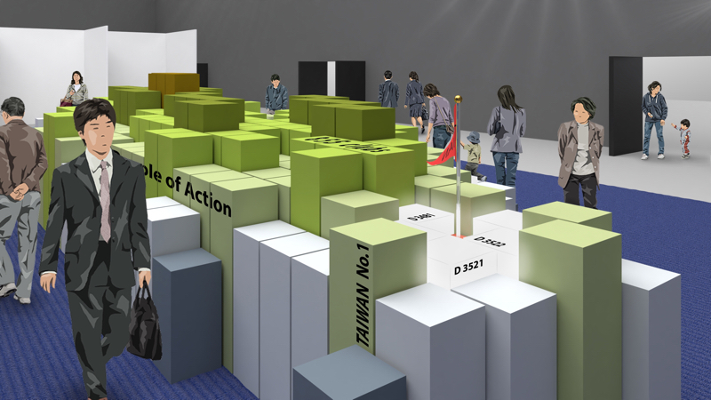 張庭維 - 展場設計，出圖讓客戶更能理解日後展出真正的狀況