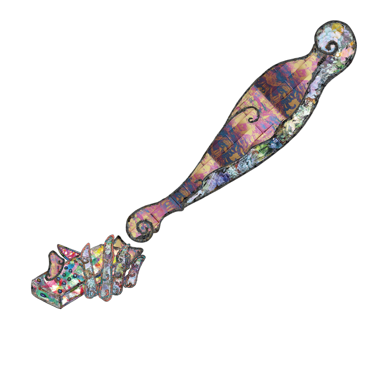 謝浩群 - 品名：They are busy 動畫圖層
地點：台中柳美術館
年份：2019