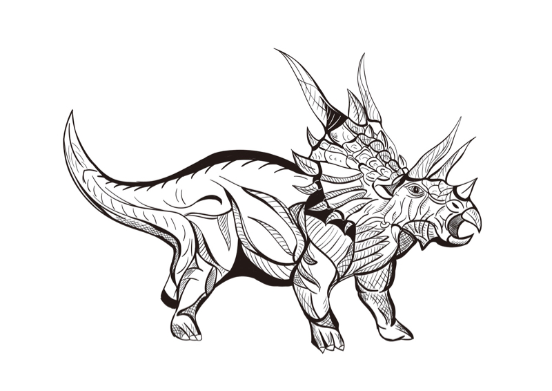 蔡馥伃 - Ai插畫-三角龍