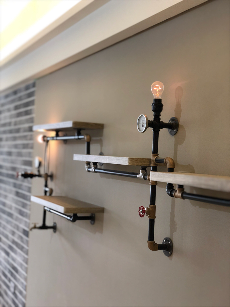 劉柏陞 - 工業風層板置物架，客製化施工