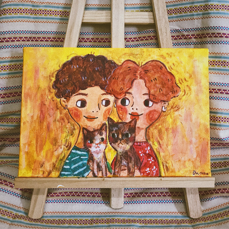 GANNMMA∙STUDIO - ‣壓克力似顏繪
（手繪：壓克力顏料）