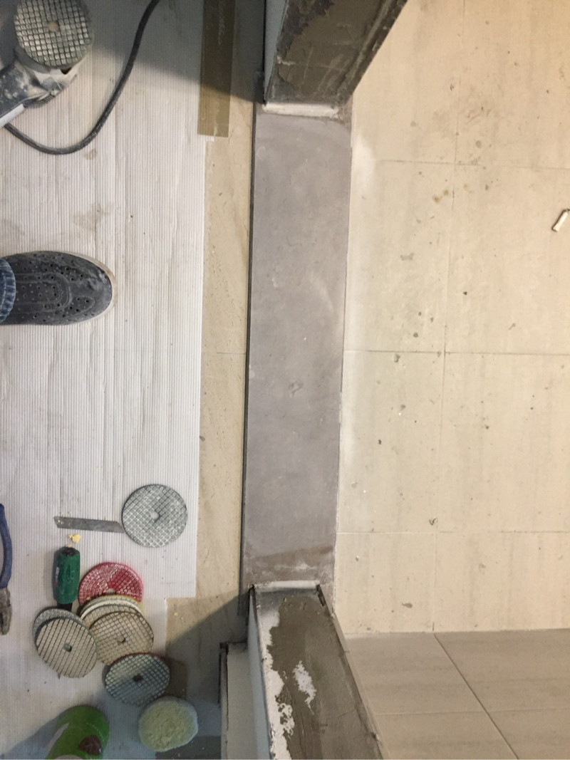 淞鴻石材美容 - 退光 刮痕 處理前