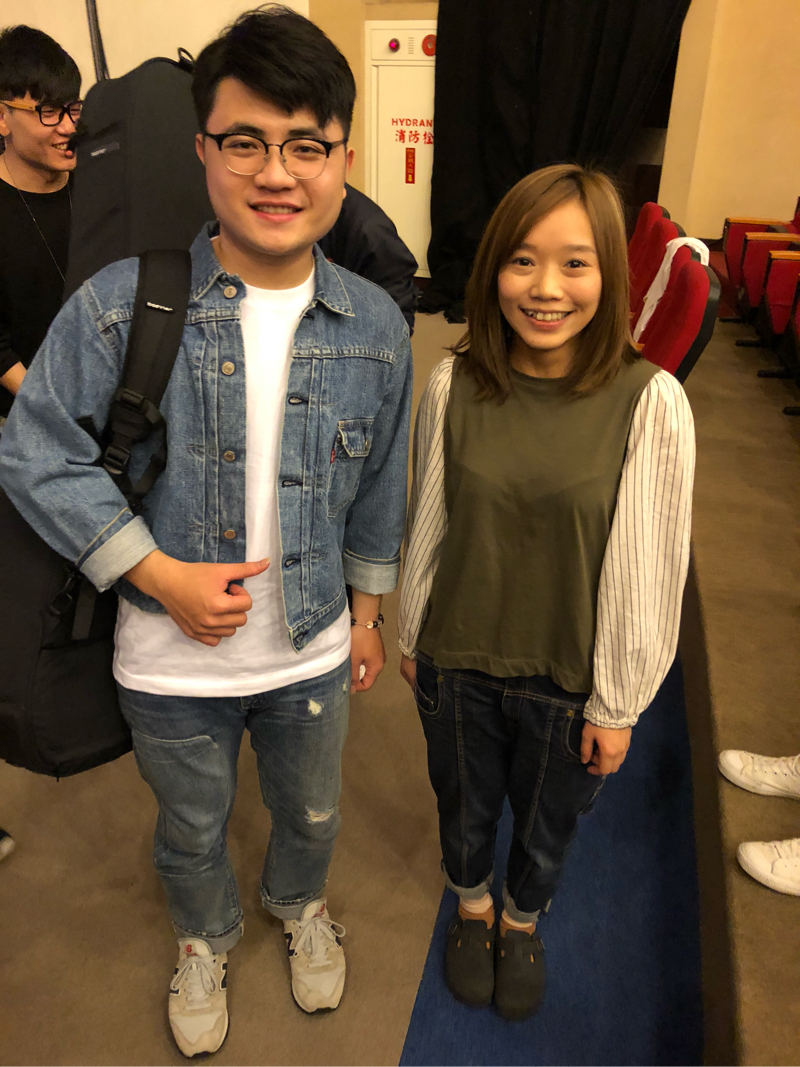 吉他家教-阿丹老師 - 2018於中央大學Unplugged吉他大賽 與 江松霖小松老師合影