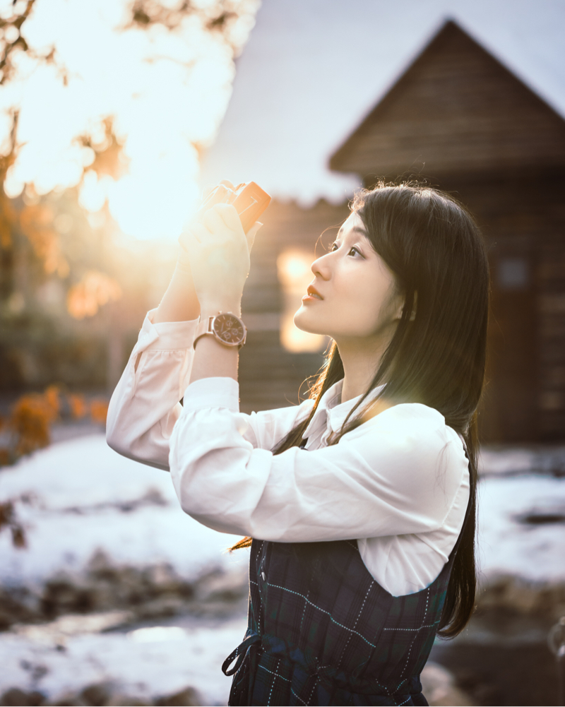 林帕克 - 小藍在金黃日落下