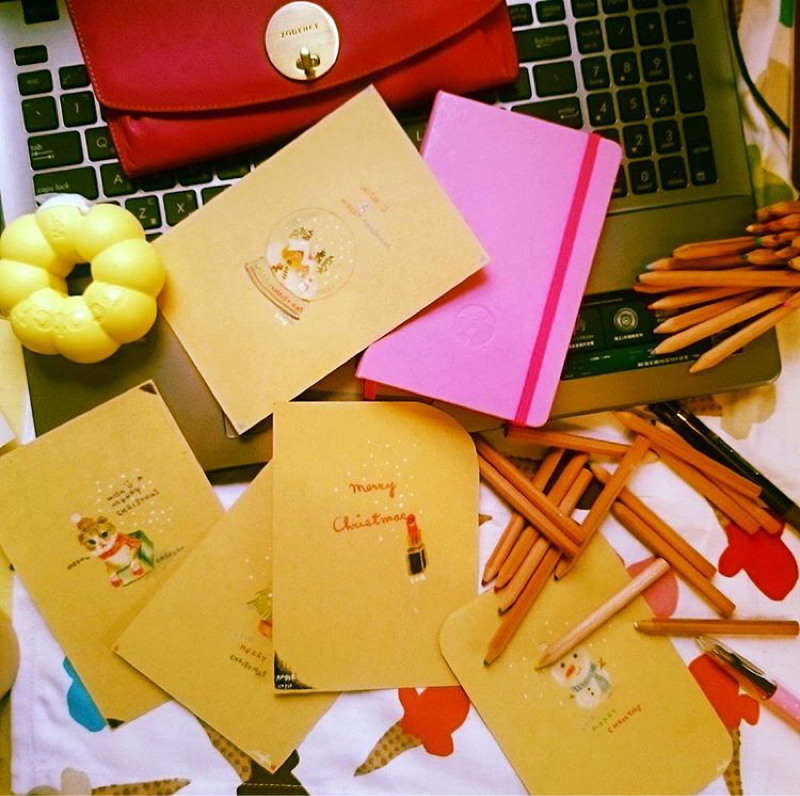 AMBER WOOL - 卡片設計-色鉛筆