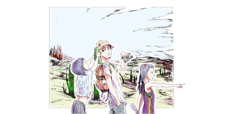 賴則宇 - 人景彩色漫畫插畫