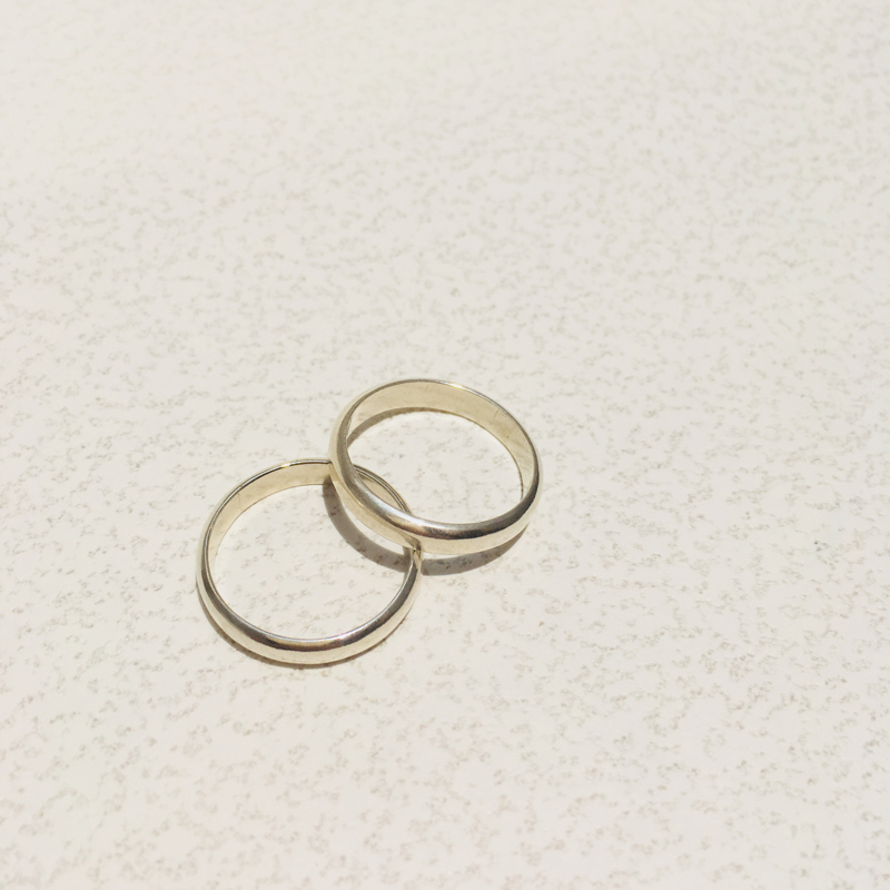 圓點金屬工藝 - 純銀對戒