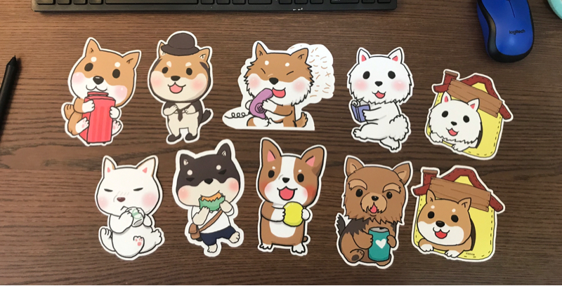 阿深的吠畫 - 犬類插畫貼紙