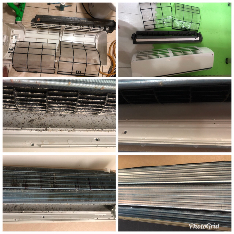 阿泓電器保養家 - 冷氣機洗前跟洗後差別