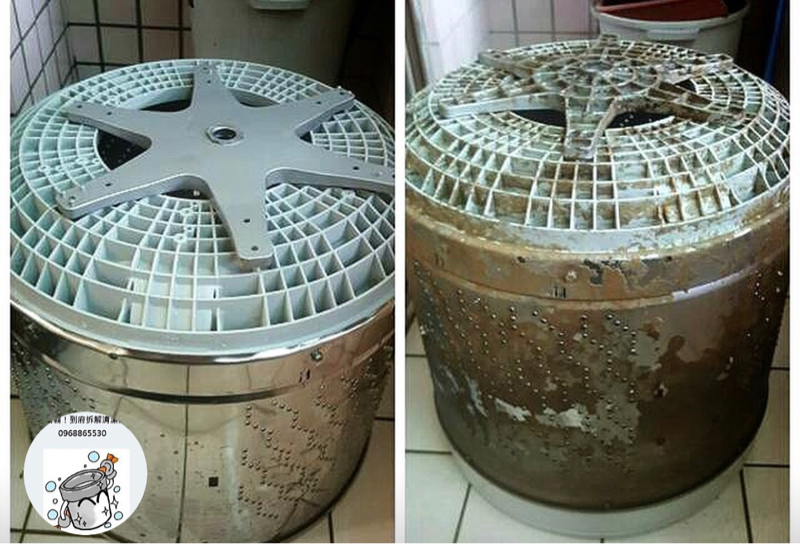 哇槽霸到府拆洗洗衣機 - 洗後、洗前